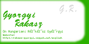 gyorgyi rakasz business card